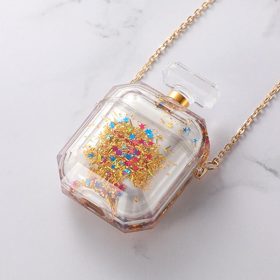 Clear Acrylic Snow Globe with Glitter AirPods Case Shock Proof Cover