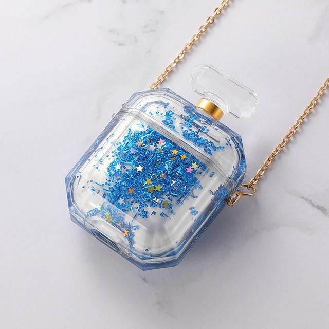 Clear Acrylic Snow Globe with Glitter AirPods Case Shock Proof Cover