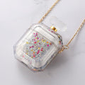 Clear Acrylic Snow Globe with Glitter AirPods Case Shock Proof Cover