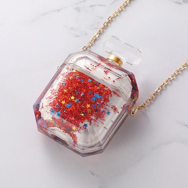 Clear Acrylic Snow Globe with Glitter AirPods Case Shock Proof Cover