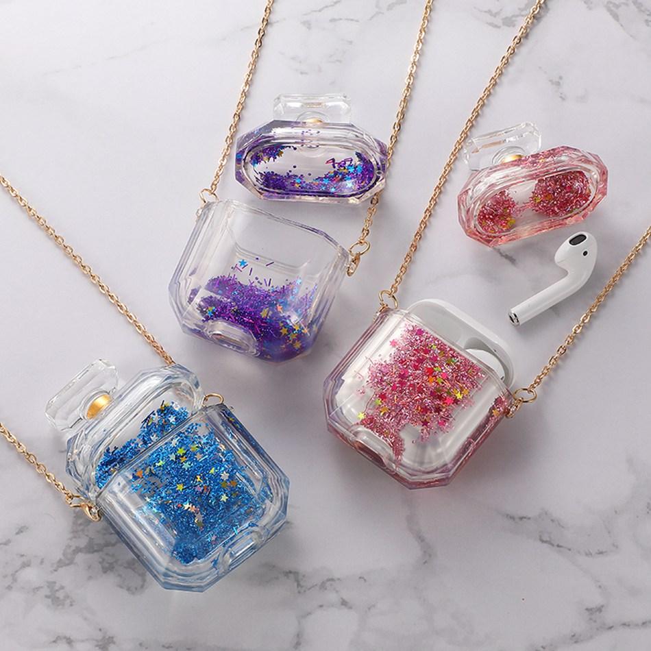 Clear Acrylic Snow Globe with Glitter AirPods Case Shock Proof Cover