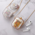 Clear Acrylic Snow Globe with Glitter AirPods Case Shock Proof Cover