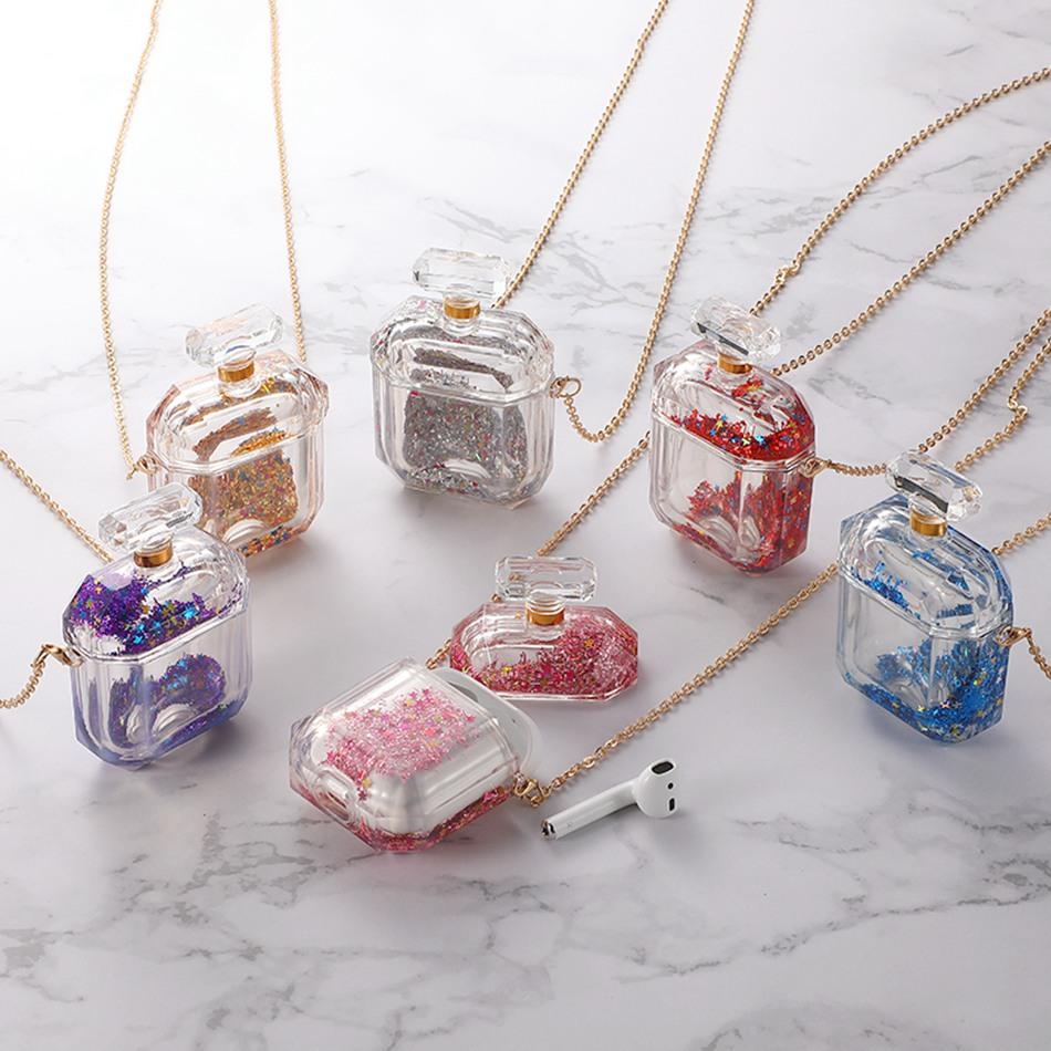 Clear Acrylic Snow Globe with Glitter AirPods Case Shock Proof Cover