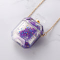 Clear Acrylic Snow Globe with Glitter AirPods Case Shock Proof Cover