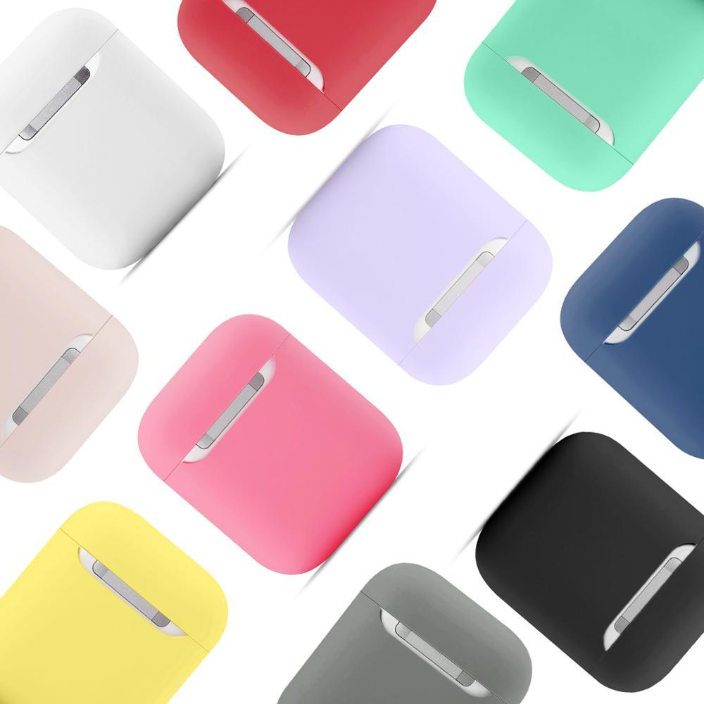 Simple Slim Silicone Assorted Colors Airpods Case Covers