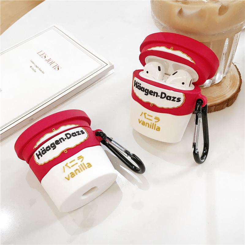 Haagen Dazs Ice Cream Ice Cream Premium AirPods Case Shock Proof Cover