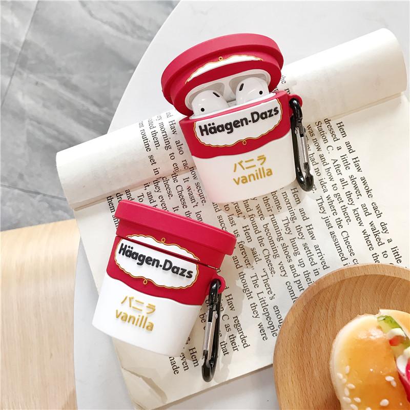 Haagen Dazs Ice Cream Ice Cream Premium AirPods Case Shock Proof Cover