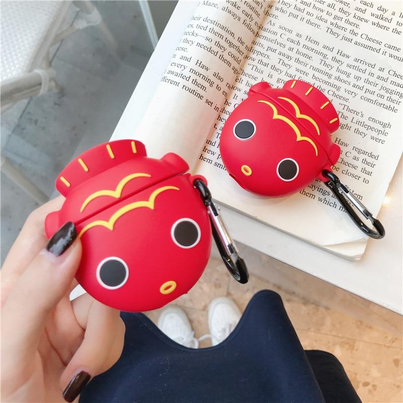 Red Japanese Coy Fish Premium AirPods Case Shock Proof Cover