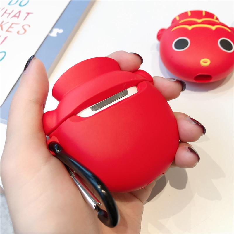 Red Japanese Coy Fish Premium AirPods Case Shock Proof Cover