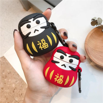 Japanese Good Luck Daruma Tumbler Doll Premium AirPods Case Shock Proof Cover