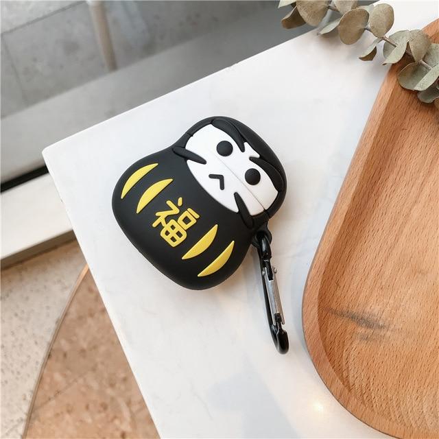 Japanese Good Luck Daruma Tumbler Doll Premium AirPods Case Shock Proof Cover