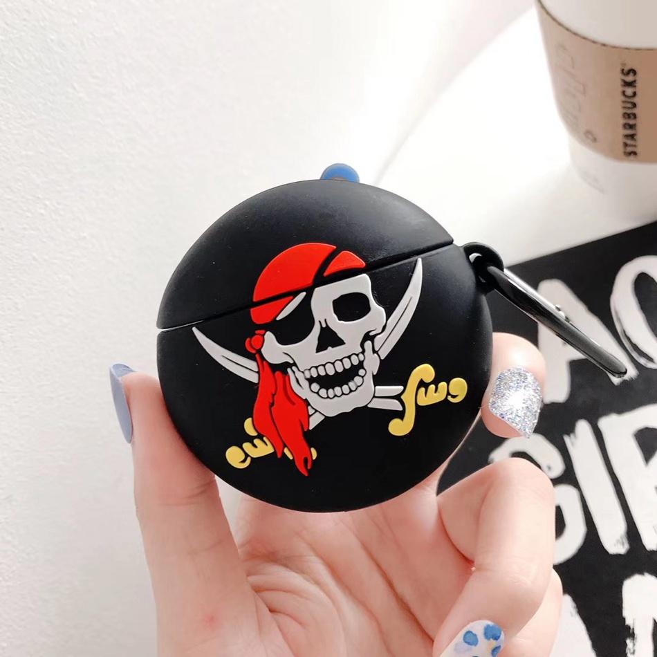 Pirate Skull with Red Bandanna Premium AirPods Case Shock Proof Cover