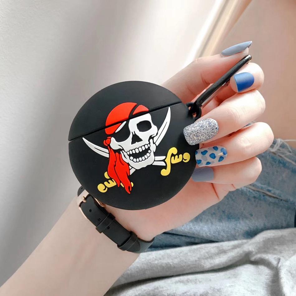 Pirate Skull with Red Bandanna Premium AirPods Case Shock Proof Cover