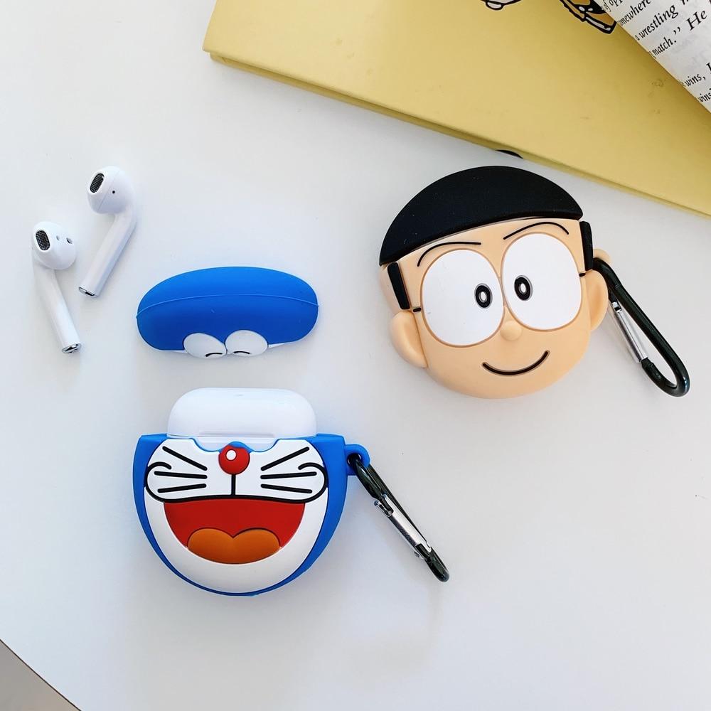 Doraemon 'Dark Blue Laughing' Premium AirPods Case Shock Proof Cover