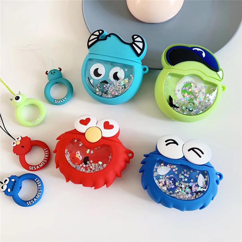 Sesame Street 'Cookie Monster Snow Globe' Premium AirPods Case Shock Proof Cover