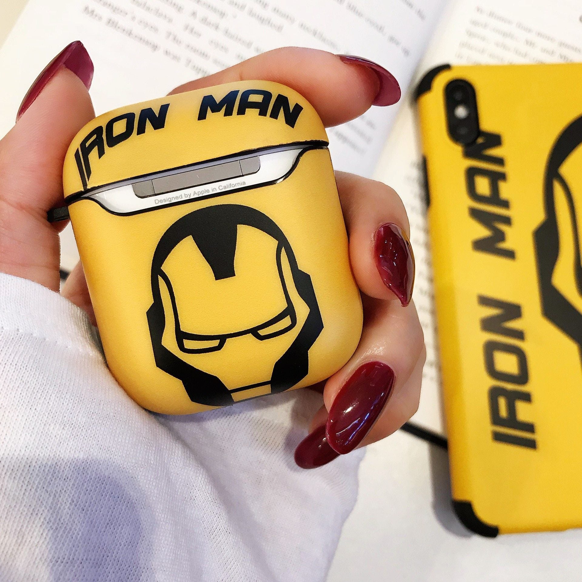 Iron Man Yellow AirPods Case Shock Proof Cover