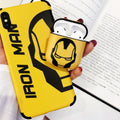 Iron Man Yellow AirPods Case Shock Proof Cover