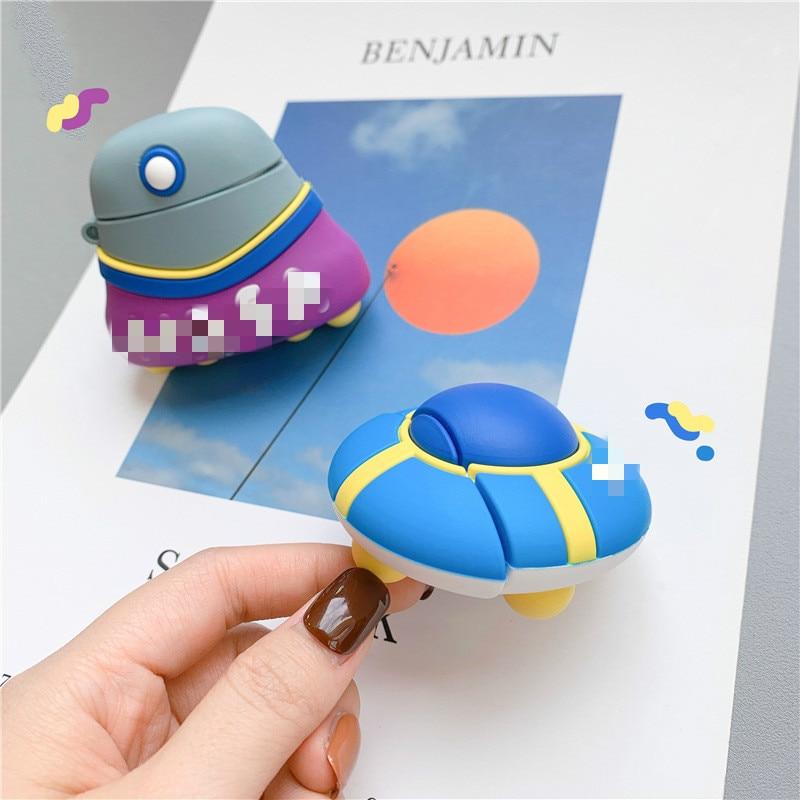 Cute Alien Flying Saucer Premium AirPods Case Shock Proof Cover