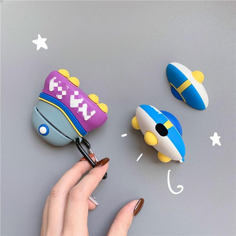 Cute Alien Flying Space Craft Premium AirPods Case Shock Proof Cover