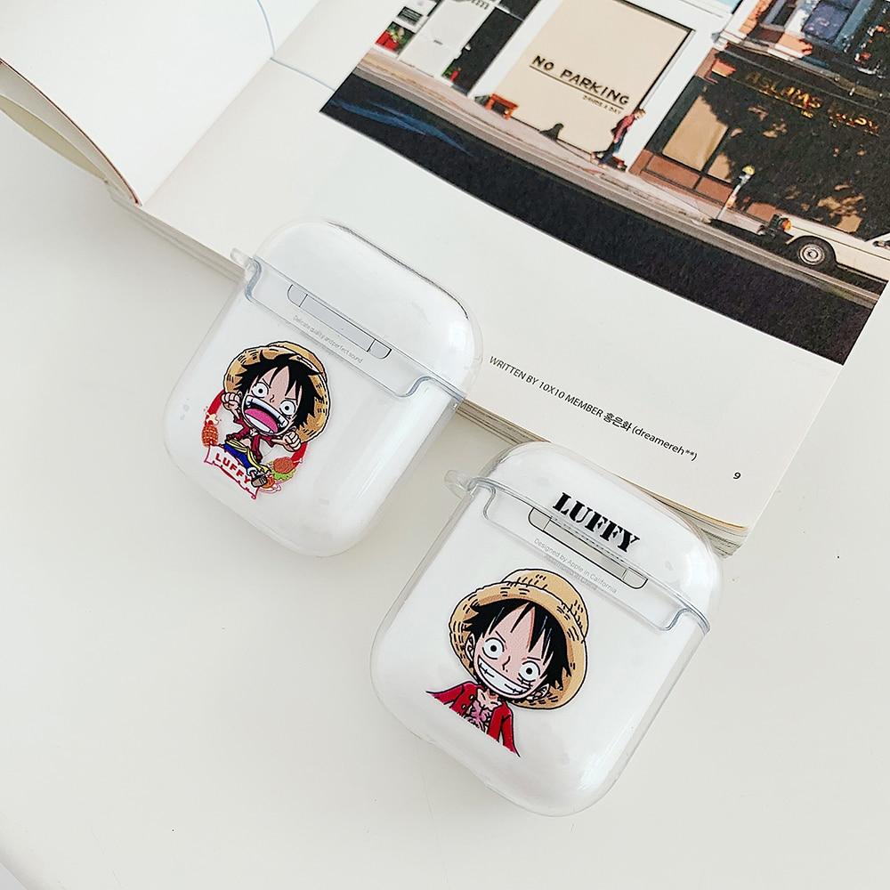 One Piece 'Luffy' Clear Acrylic AirPods Case Shock Proof Cover