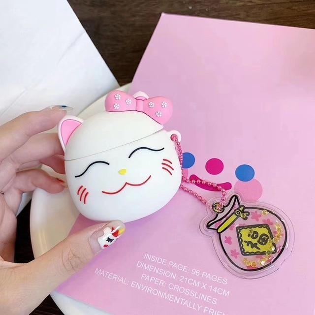 Cute Japanese Cat Premium AirPods Case Shock Proof Cover