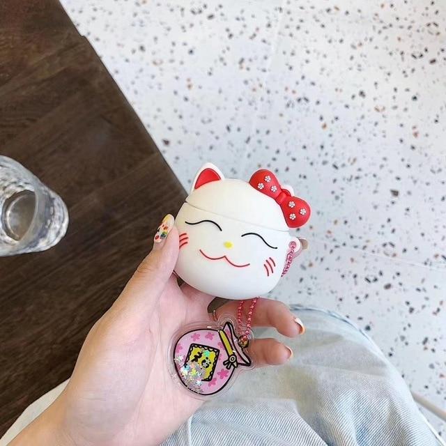 Cute Japanese Cat Premium AirPods Case Shock Proof Cover