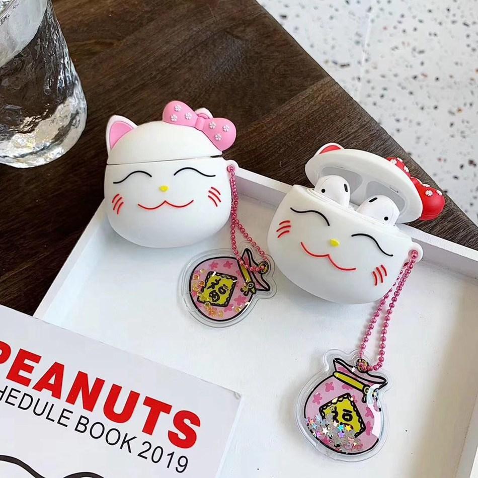 Cute Japanese Cat Premium AirPods Case Shock Proof Cover