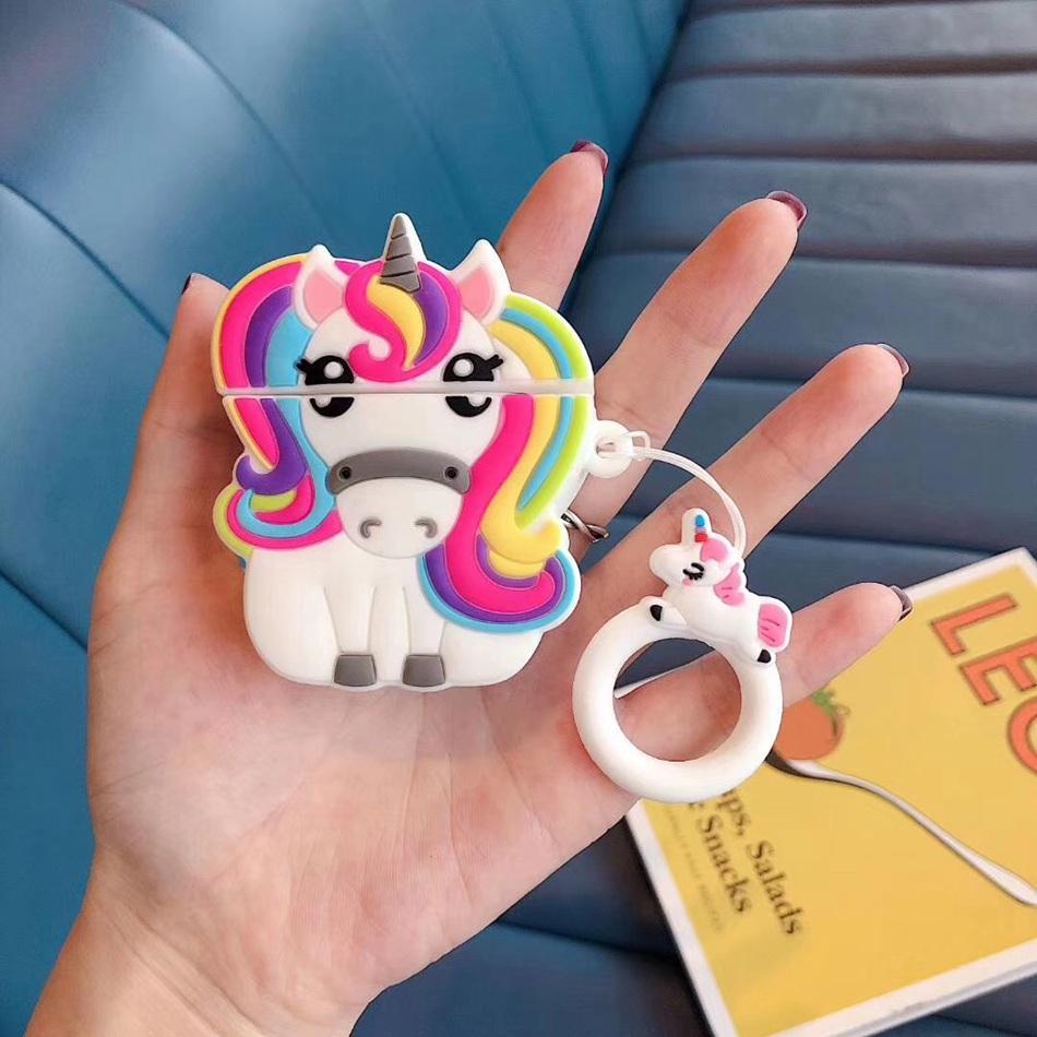 Cute 3D Rainbow Unicorn Premium AirPods Case Shock Proof Cover