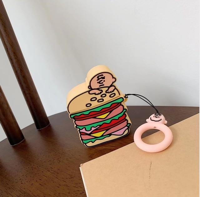 Charlie Brown 'Hamburger' Premium AirPods Case Shock Proof Cover