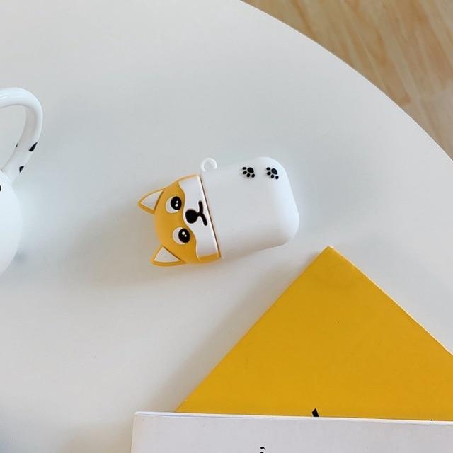 Cute Blonde and White Corgi Dog Premium AirPods Case Shock Proof Cover