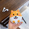 Cute Round Happy Corgi Dog Premium AirPods Case Shock Proof Cover