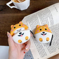 Cute Round Happy Corgi Dog Premium AirPods Case Shock Proof Cover