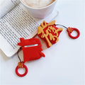 Cute Chinese Red Fa Cai 'Make Money' Premium AirPods Case Shock Proof Cover