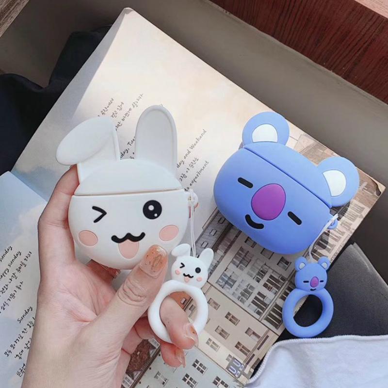 Cute Winking Bunny Premium AirPods Case Shock Proof Cover