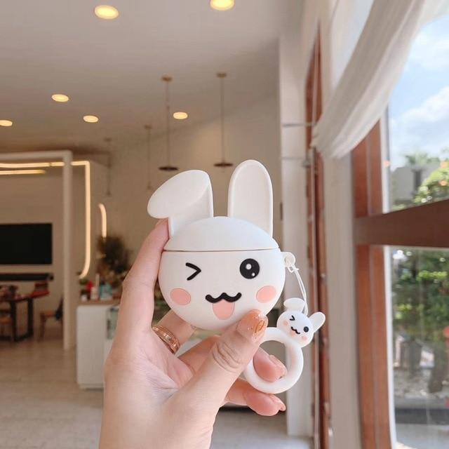 Cute Winking Bunny Premium AirPods Case Shock Proof Cover
