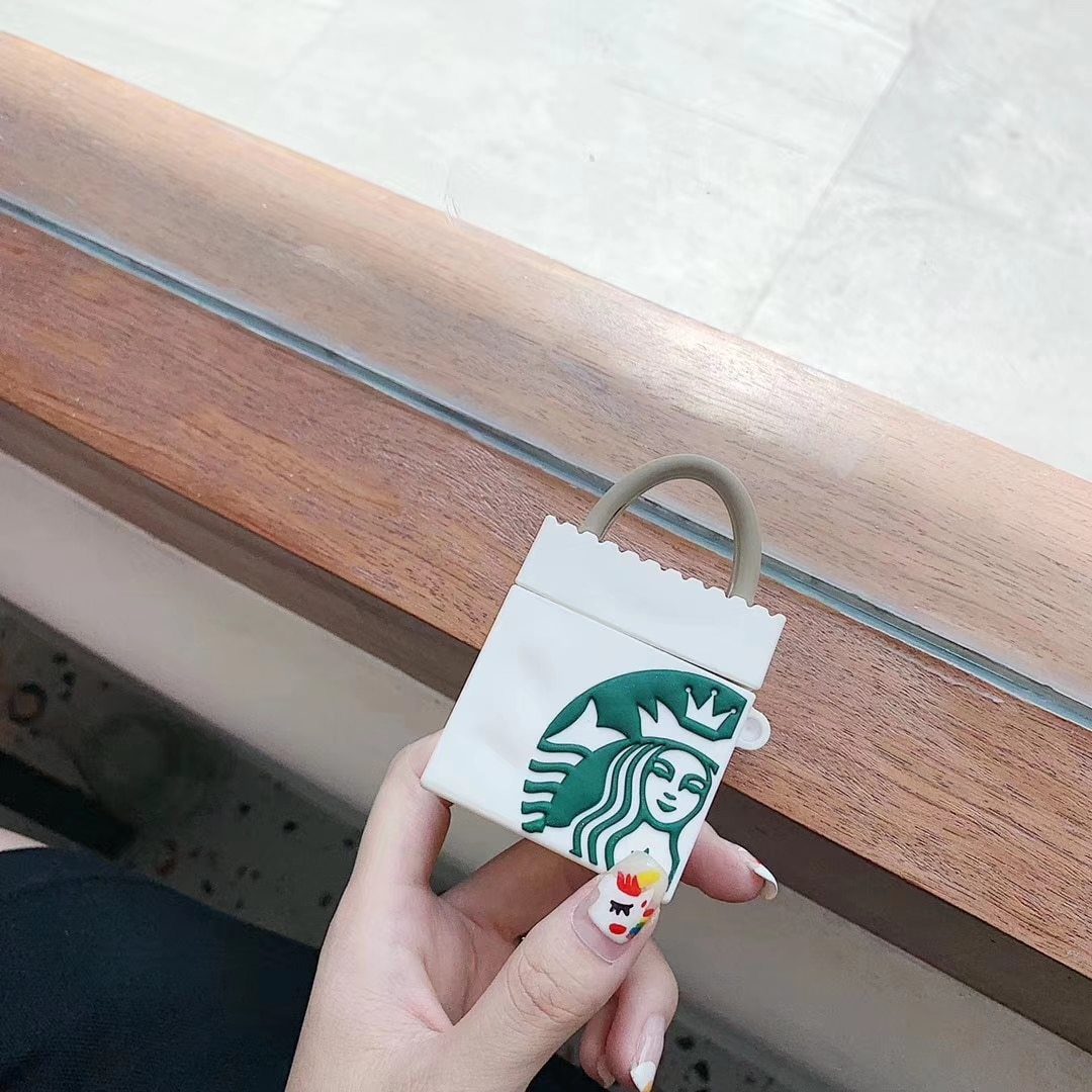 Cute Starbucks Bag Premium AirPods Case Shock Proof Cover