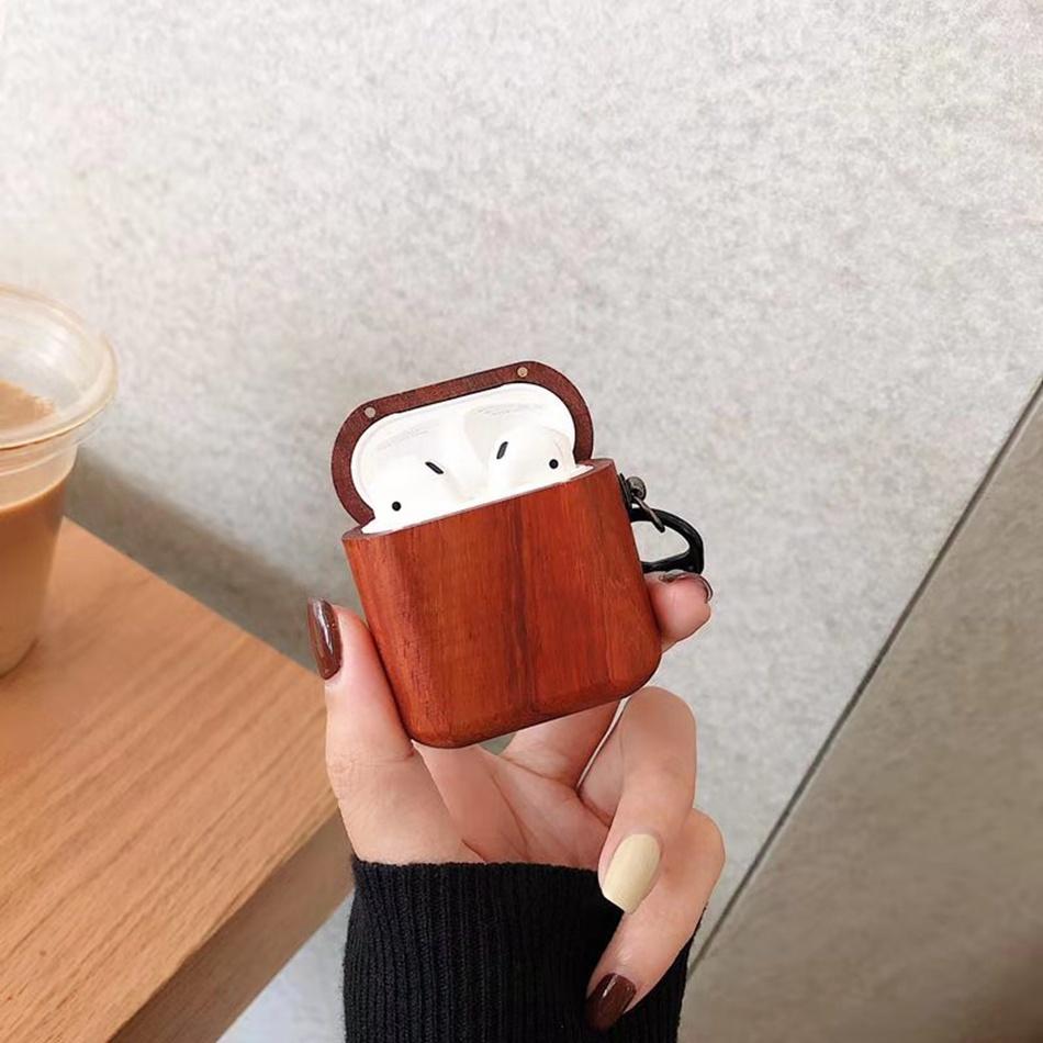 Exotic Wood AirPods Case Shock