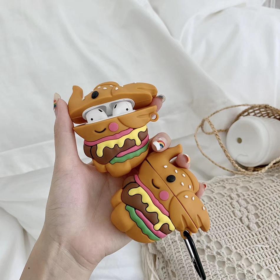 Cute Elephant Hamburger Premium AirPods Case Shock Proof Cover