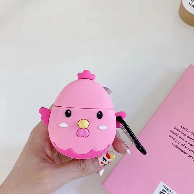 Cute Pink Chicken Premium AirPods Case Shock Proof Cover