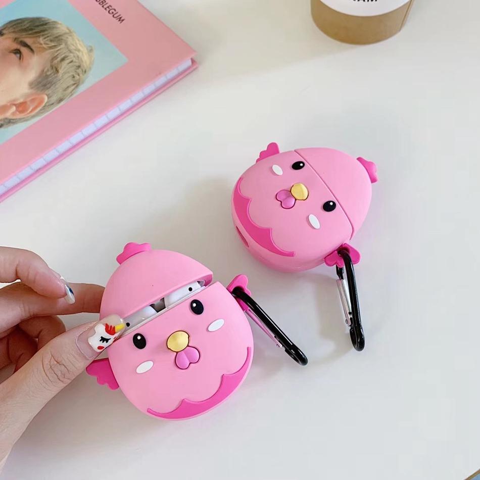 Cute Pink Chicken Premium AirPods Case Shock Proof Cover
