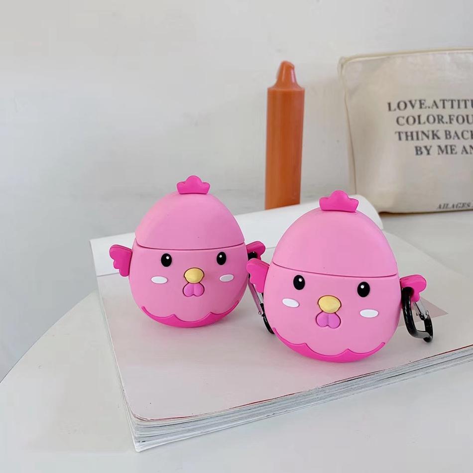 Cute Pink Chicken Premium AirPods Case Shock Proof Cover