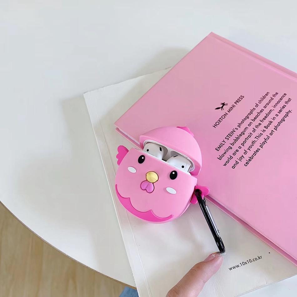 Cute Pink Chicken Premium AirPods Case Shock Proof Cover
