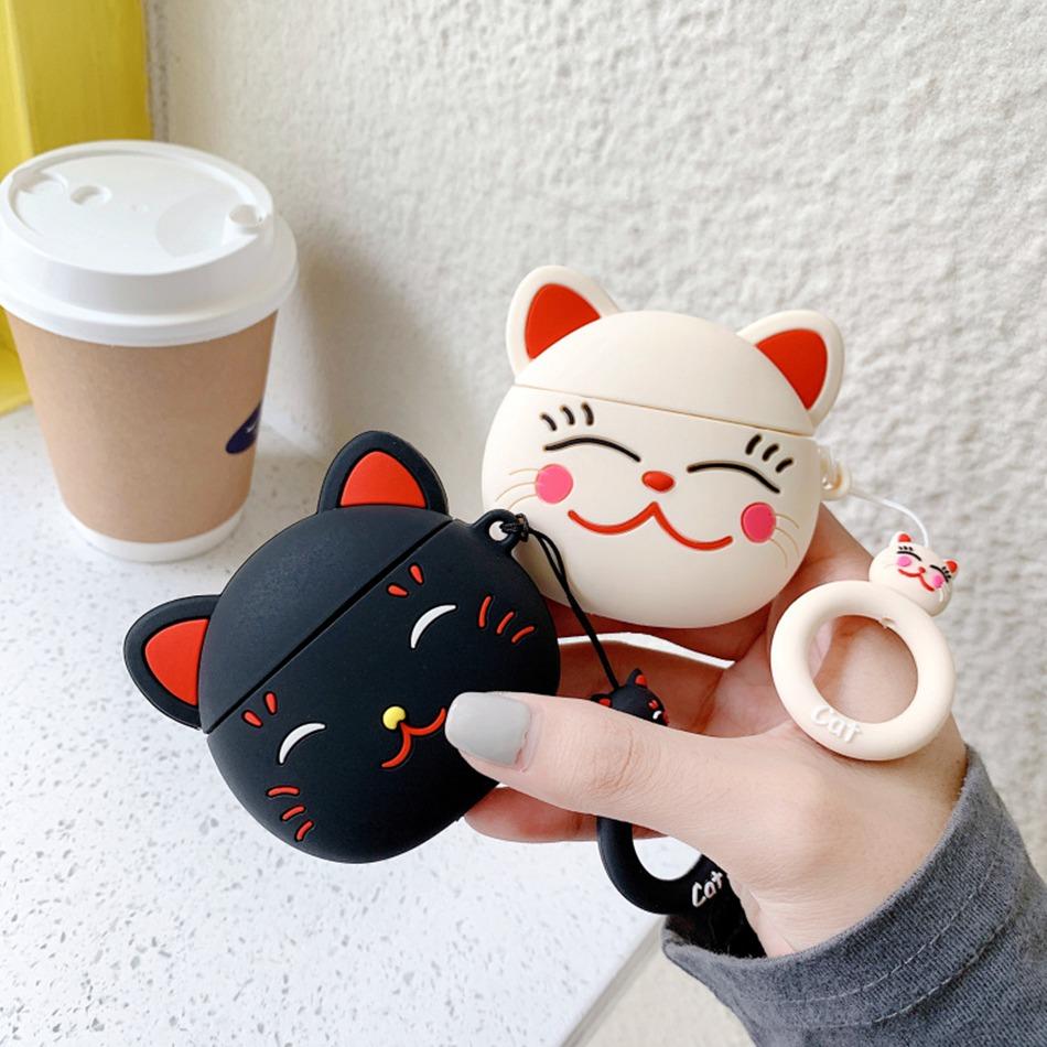 Japanese Neko Cat Premium AirPods Case Shock Proof Cover