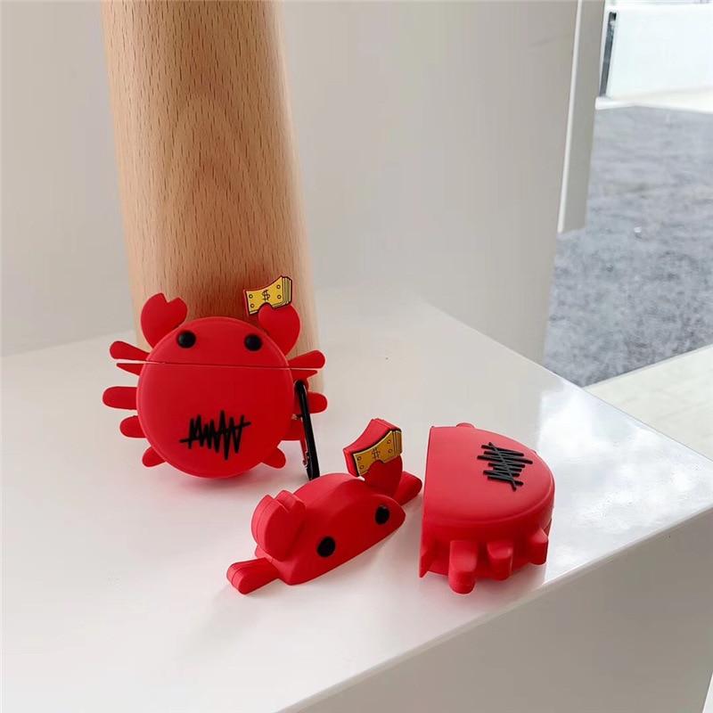 Red Crab with Cash Premium AirPods Case Shock Proof Cover