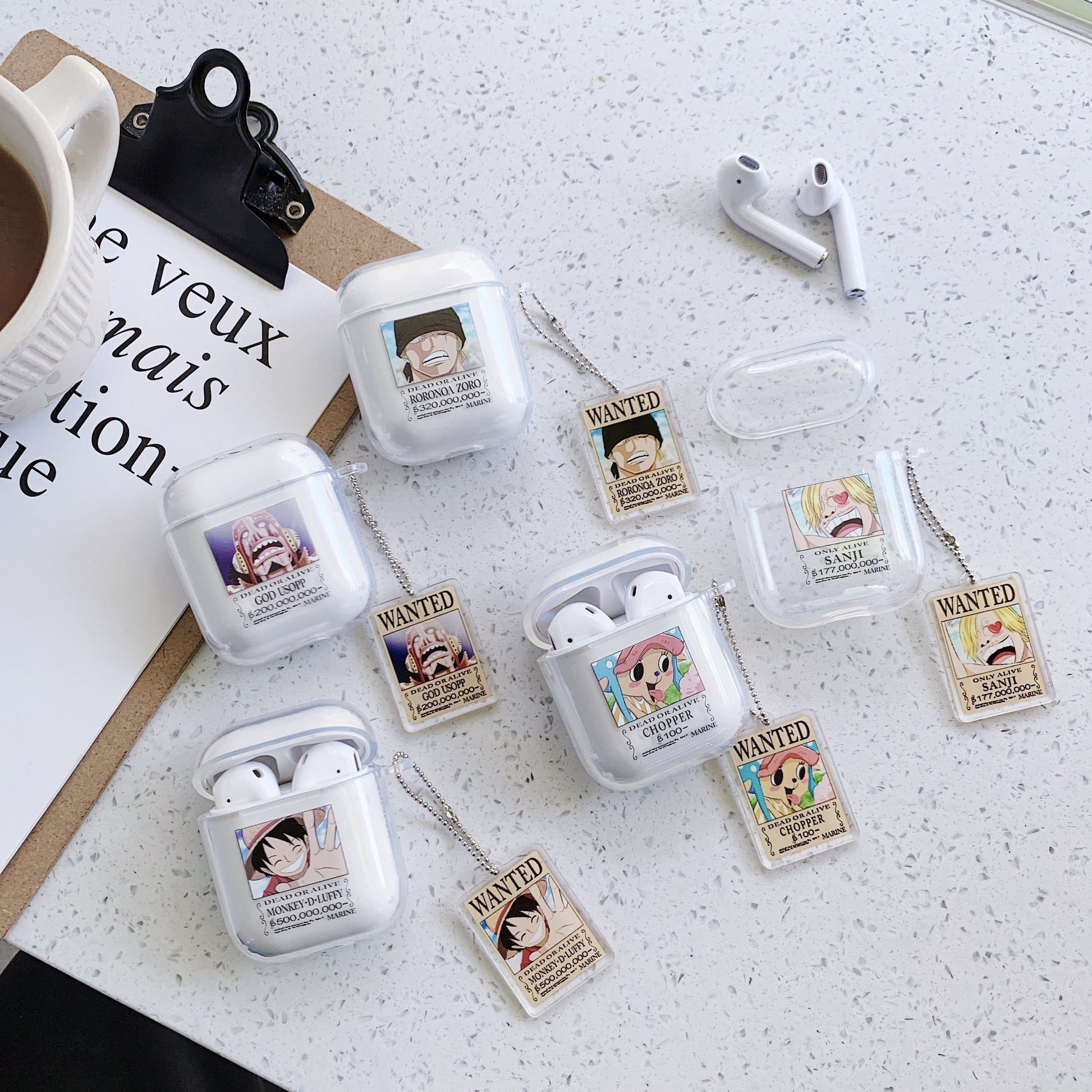 One Piece Clear AirPods Case Shock Proof Cover