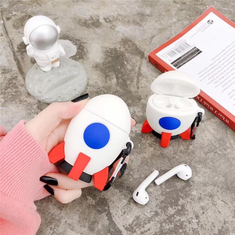 Cute Space Rocket Premium AirPods Case Shock Proof Cover