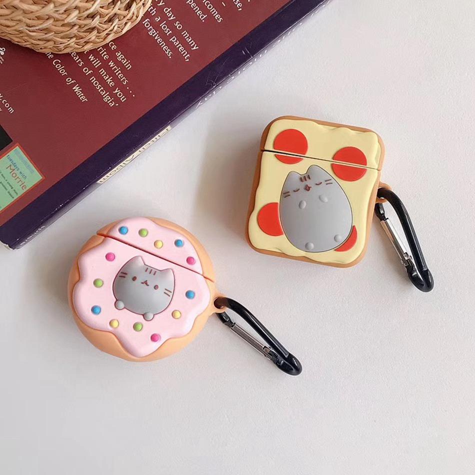 Cat on Donut Premium AirPods Case Shock Proof Cover