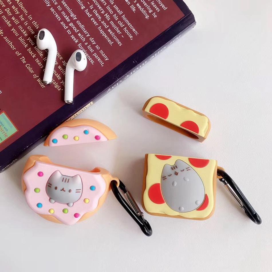 Cat on Donut Premium AirPods Case Shock Proof Cover