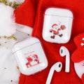 Cute Christmas Clear Acrylic AirPods Case Shock Proof Cover