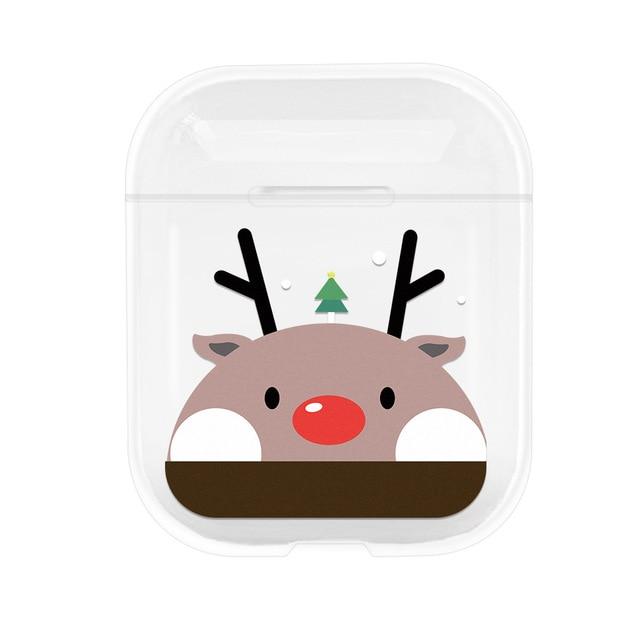 Cute Christmas Clear Acrylic AirPods Case Shock Proof Cover